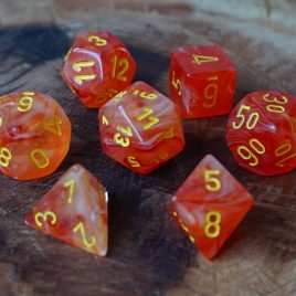 Chessex Ghostly Orange/Yellow Polyset