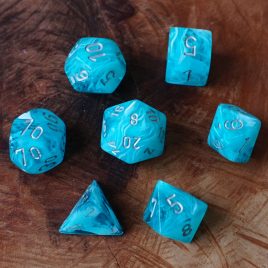 Chessex Cirrus Aqua/Silver Polyset
