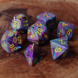 Chessex Festive Mosaic/Yellow Polyset