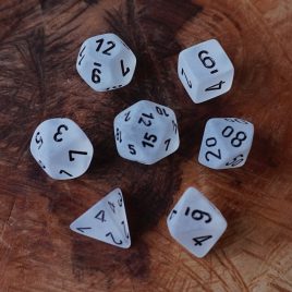 Chessex Frosted Clear/Black Polyset