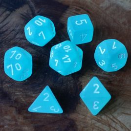 Chessex Frosted Teal/White Polyset