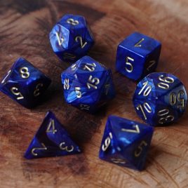 Chessex Scarab Royal Blue/Gold Polyset