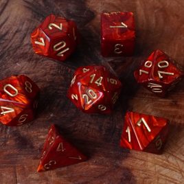 Chessex Scarab Scarlet/Gold Polyset