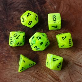 Chessex Vortex Bright Green/Black Polyset