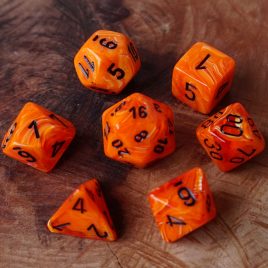 Chessex Vortex Orange/Black Polyset