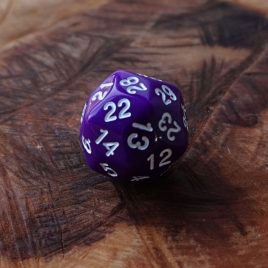D&D Marble sized Purple/White D30