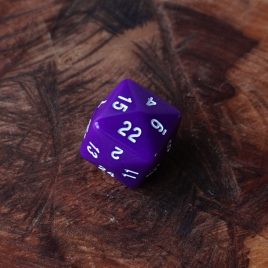 D&D Marble sized Purple/White D24