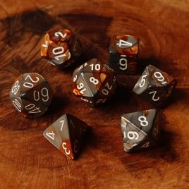 Chessex Gemini Copper Steel/White Polyset