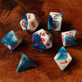 Chessex Gemini Astral Blue White/Red Polyset