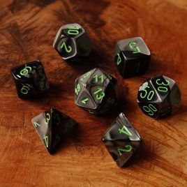 Chessex Gemini Black Grey/Green Polyset