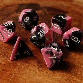 Chessex Gemini Black Pink/White Polyset