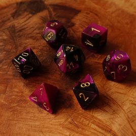 Chessex Gemini Black Purple/ Gold Polyset
