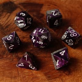 Chessex Gemini Purple Steel/White Polyset