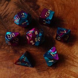 Chessex Gemini Purple Teal/Gold Polyset