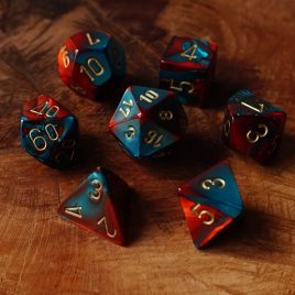 Chessex Gemini Red Teal/Gold Polyset