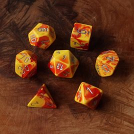 Chessex Gemini Red Yellow/ Silver Polyset