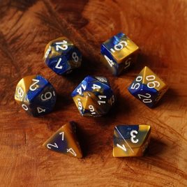 Chessex Gemini Blue Gold/White Polyset