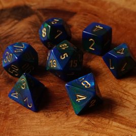 Chessex Gemini Blue Green/Gold Polyset