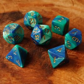 Chessex Gemini Blue Teal/Gold Polyset
