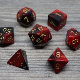 Chessex Gemini, Black Red/Gold Polyset