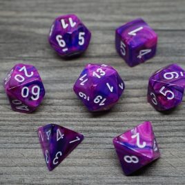 Chessex Festive, Violet/White Polyset
