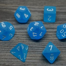 Chessex Frosted, Carribean Blue/White Polyset