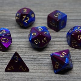 Chessex Gemini, Blue Purple/Gold Polyset