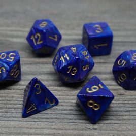 Chessex Lustrous, Purple/Gold Polyset