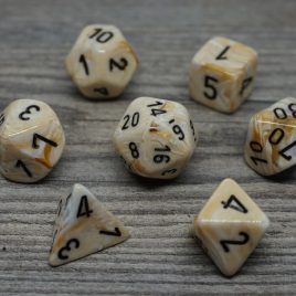 Chessex Marble, Ivory/Black Polyset