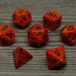Chessex Speckled Fire/Black Polyset