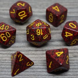 Chessex Speckled Mercury/Yellow Polyset