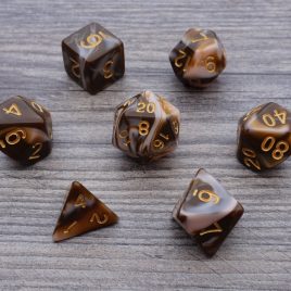 DD, Smokey Chocolate Polyset Dice