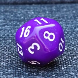 D&D Marble sized Purple/White D16