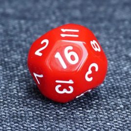 D&D Marble sized Red/White D16