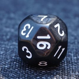 D&D Marble sized Black/White D16