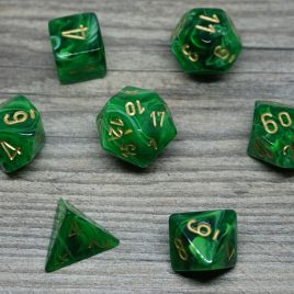 Chessex Vortex Green/Gold Polyset