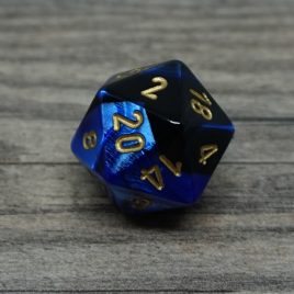 Chessex Gemini Black Blue D20