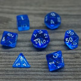 Bescon See-Through Mini Dice Blue Polyset