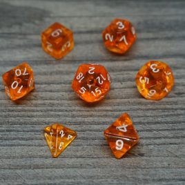Bescon, See-Through Mini Dice Orange Polyset