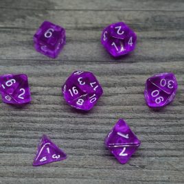Bescon, See-Through Mini Dice Purple Polyset