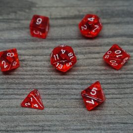 Bescon, See-Through Mini Dice Red Polyset