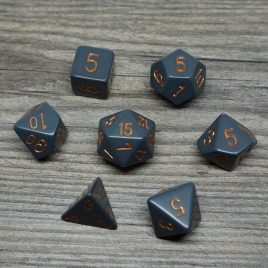 Chessex Opaque Dark Grey/Copper Polyset