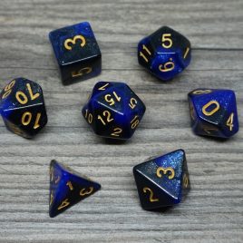 DD, Galaxy Dice Blue Black Polyset