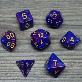 DD, Galaxy Dice Blue Purple Polyset